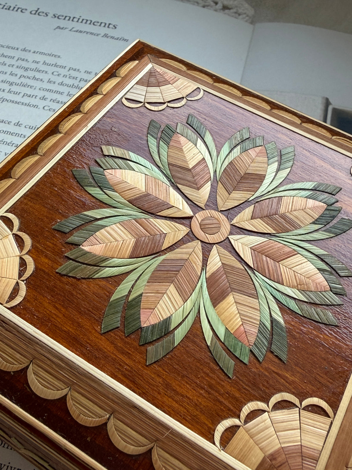 1987年蘇聯製麥稈鑲嵌工藝木盒｜Stray Marquetry