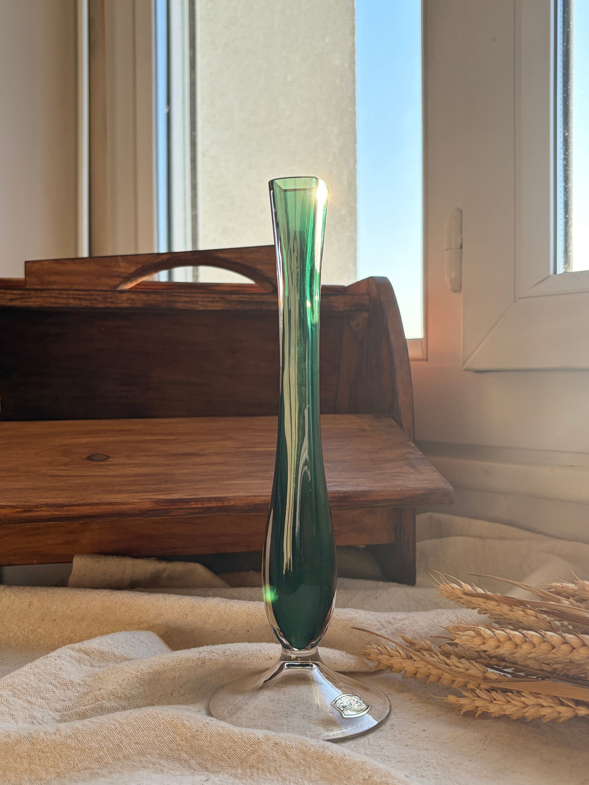 比利時Val St Lambert水晶花器
