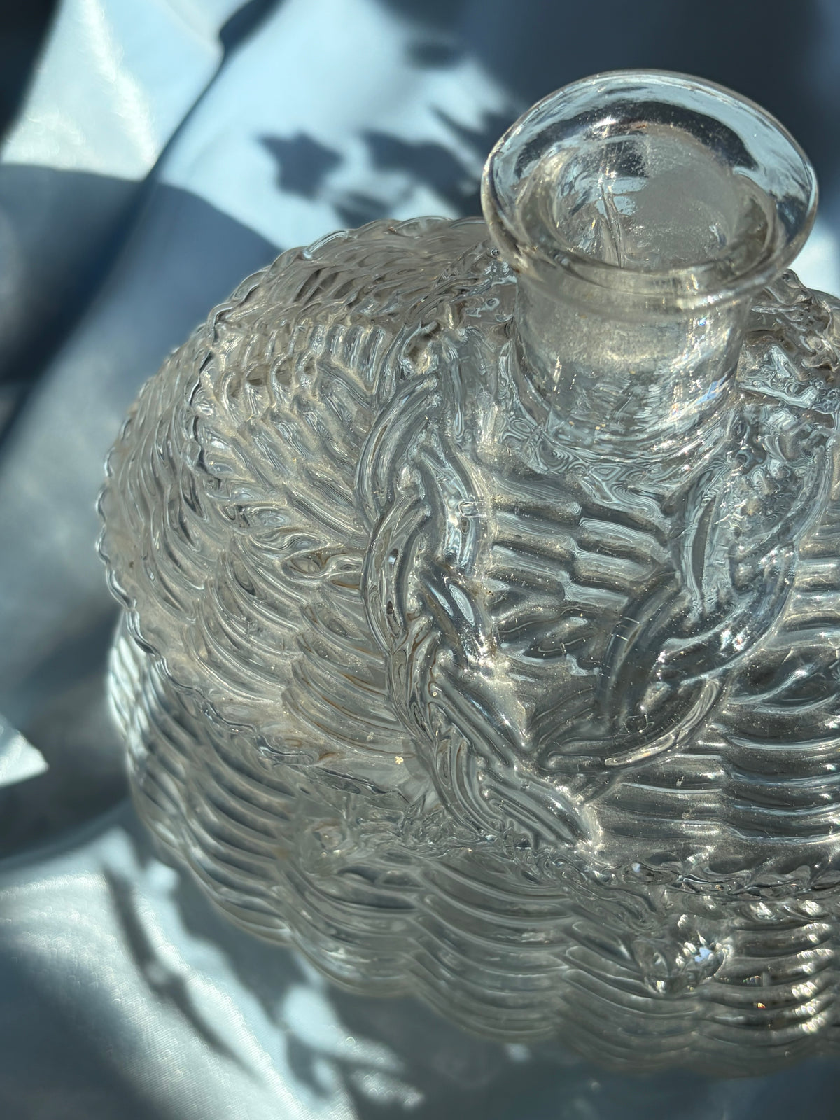立體藤編紋玻璃花器