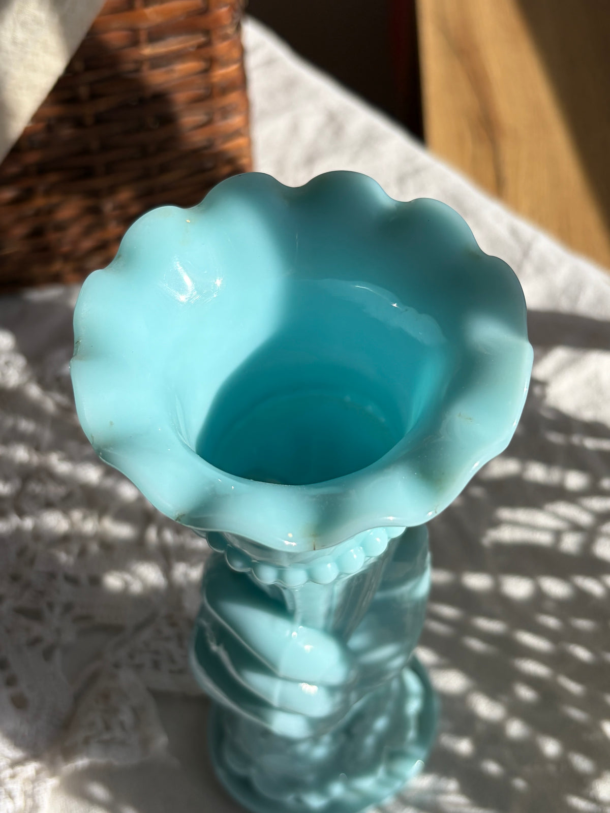 Opaline彩色玻璃手型花器（兩色）