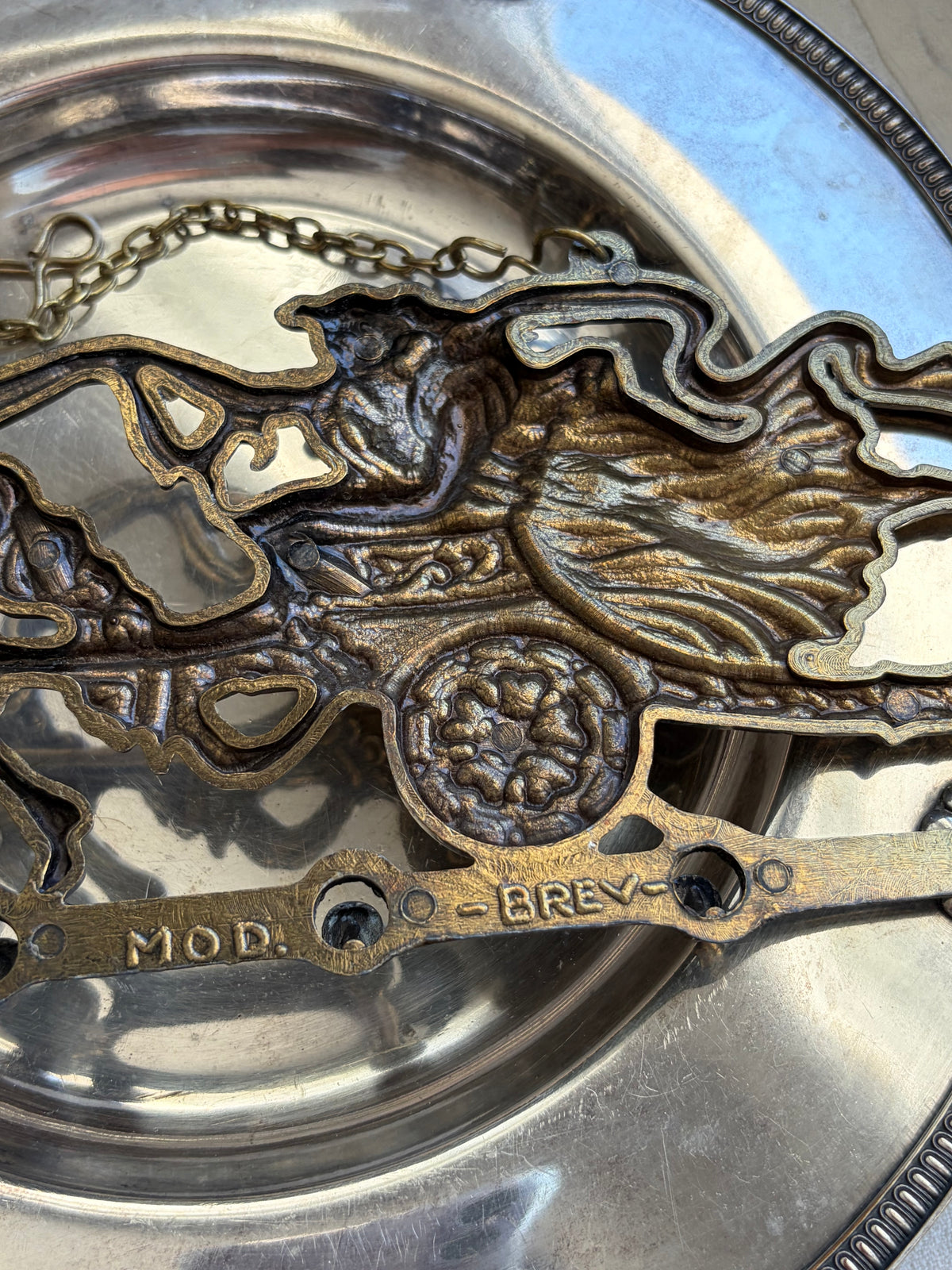義大利黃銅古羅馬戰車鑰匙掛
