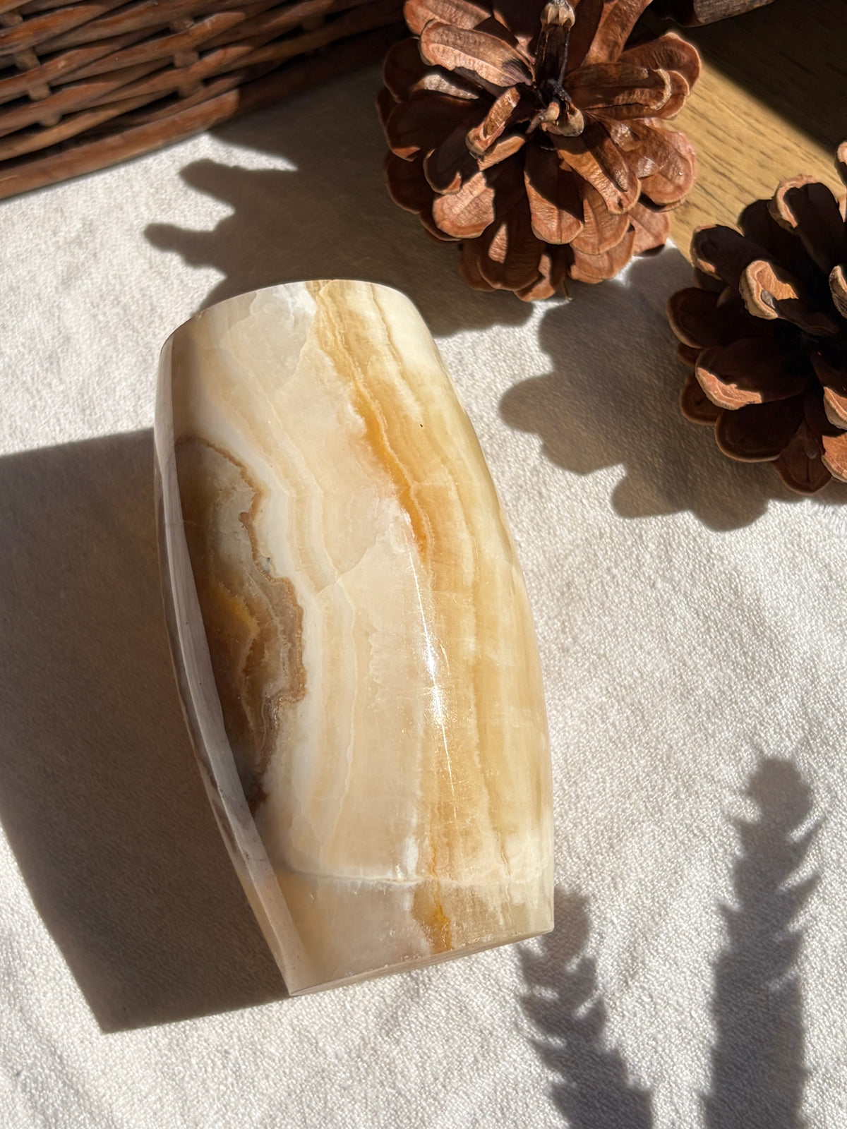 奶油色Onyx圓筒玉瓶