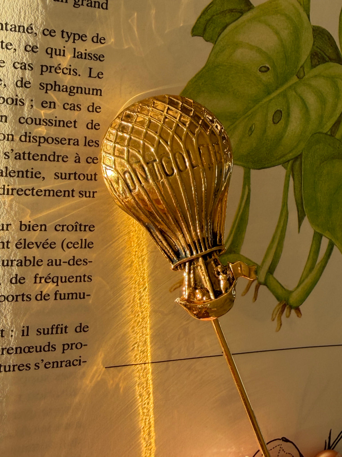 金色熱氣球造型書籤｜Montgolfier