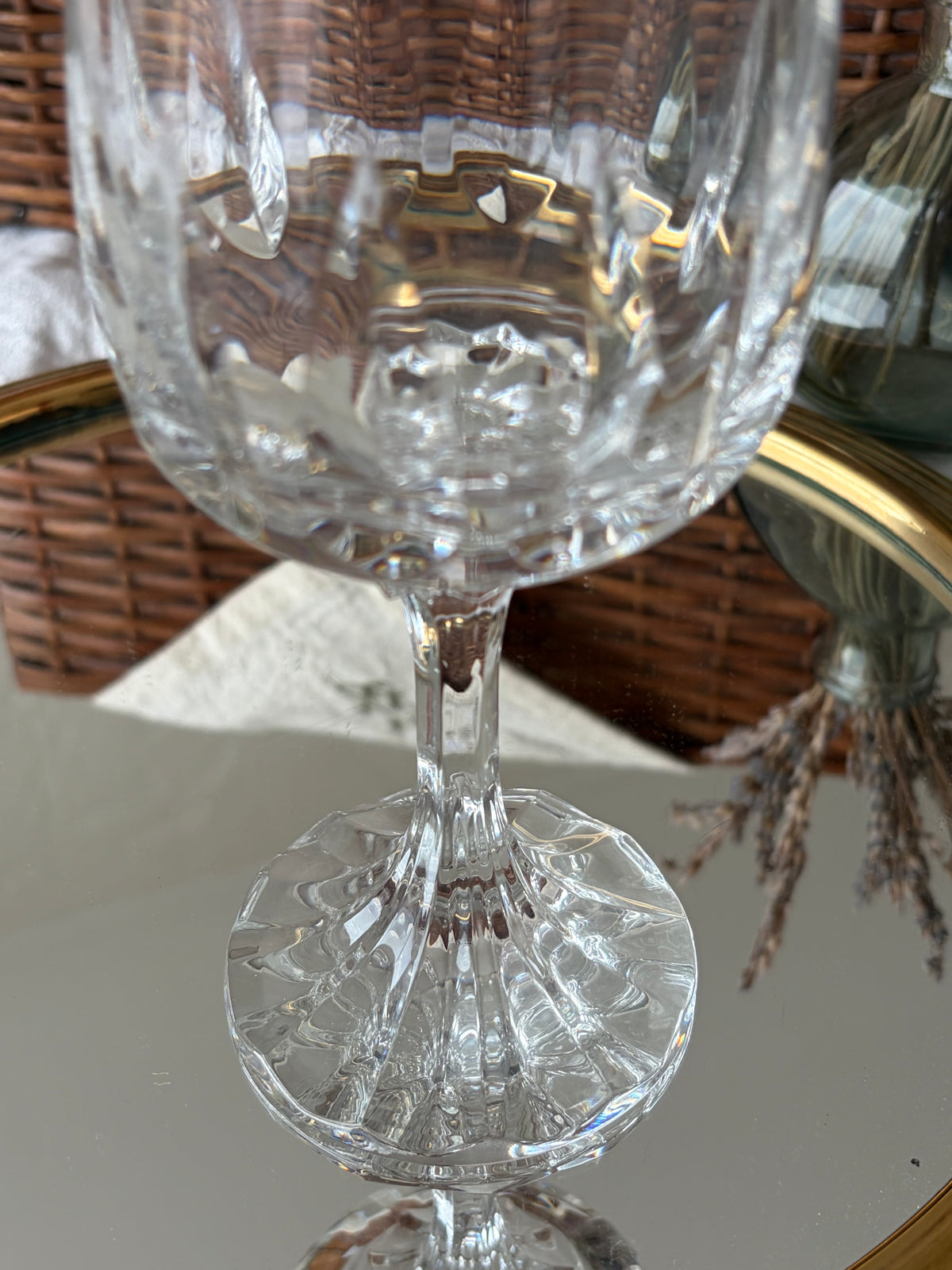 Villeroy & Boch 葉型雕刻水晶杯｜德國唯寶