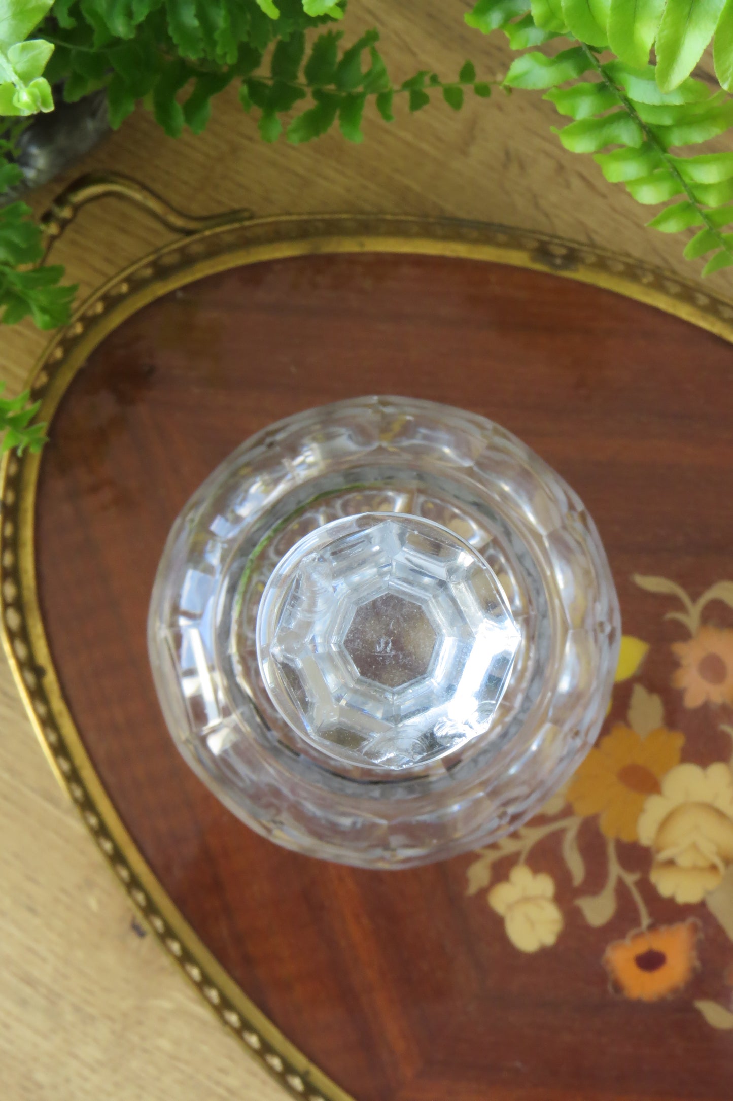 葡萄藤蝕刻水晶玻璃酒瓶